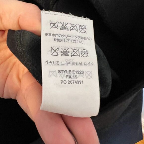 CLEARANCE - J Crew Pixie Black Faux Leather Side Stripe Skinny Pants E1228 - Picture 9 of 9